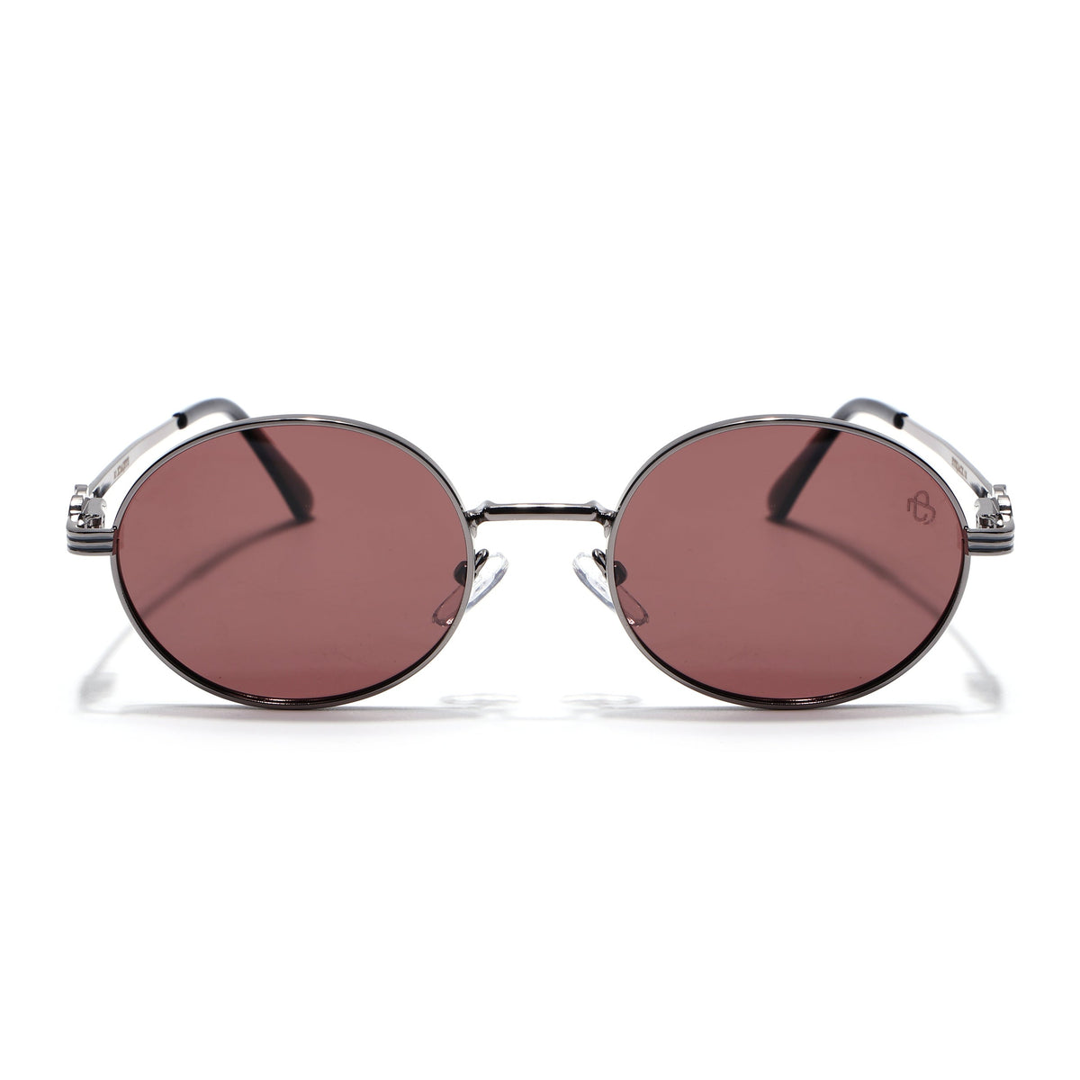Simba Grey Oval Sunglasses for Men and Women - Style 2215 - view 3