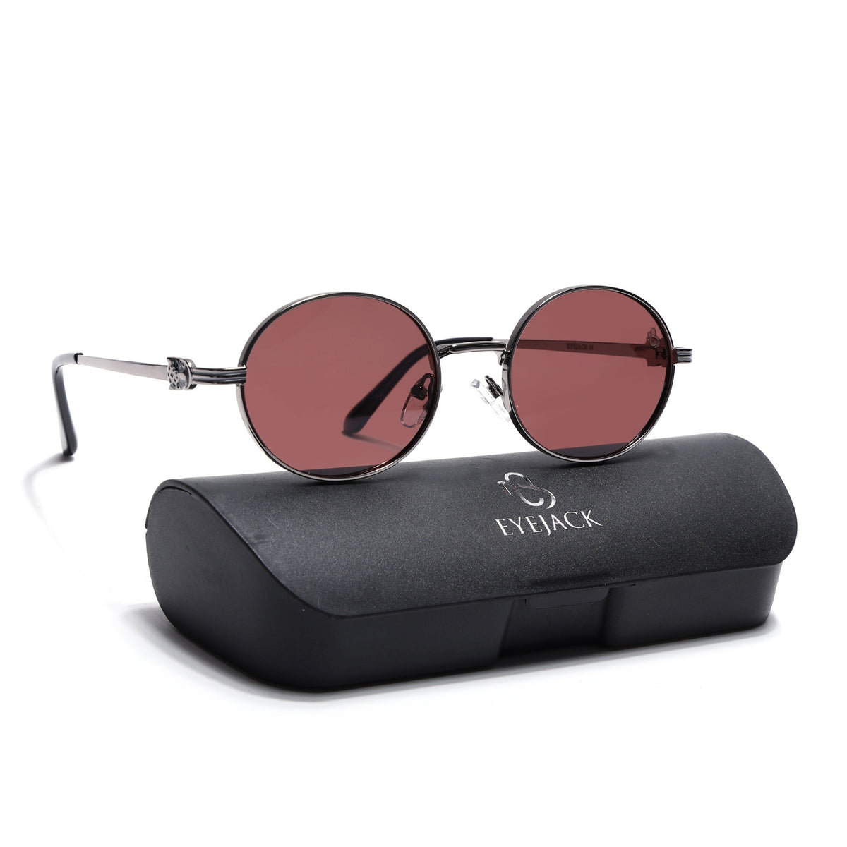 Simba Grey Oval Sunglasses for Men and Women - Style 2215 - with box packaging