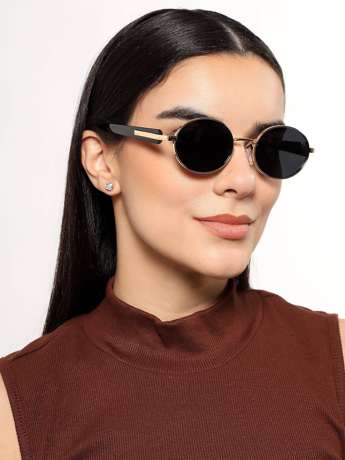 Cruze Golden Oval Sunglasses for Men and Women - Style 2201 - view 2