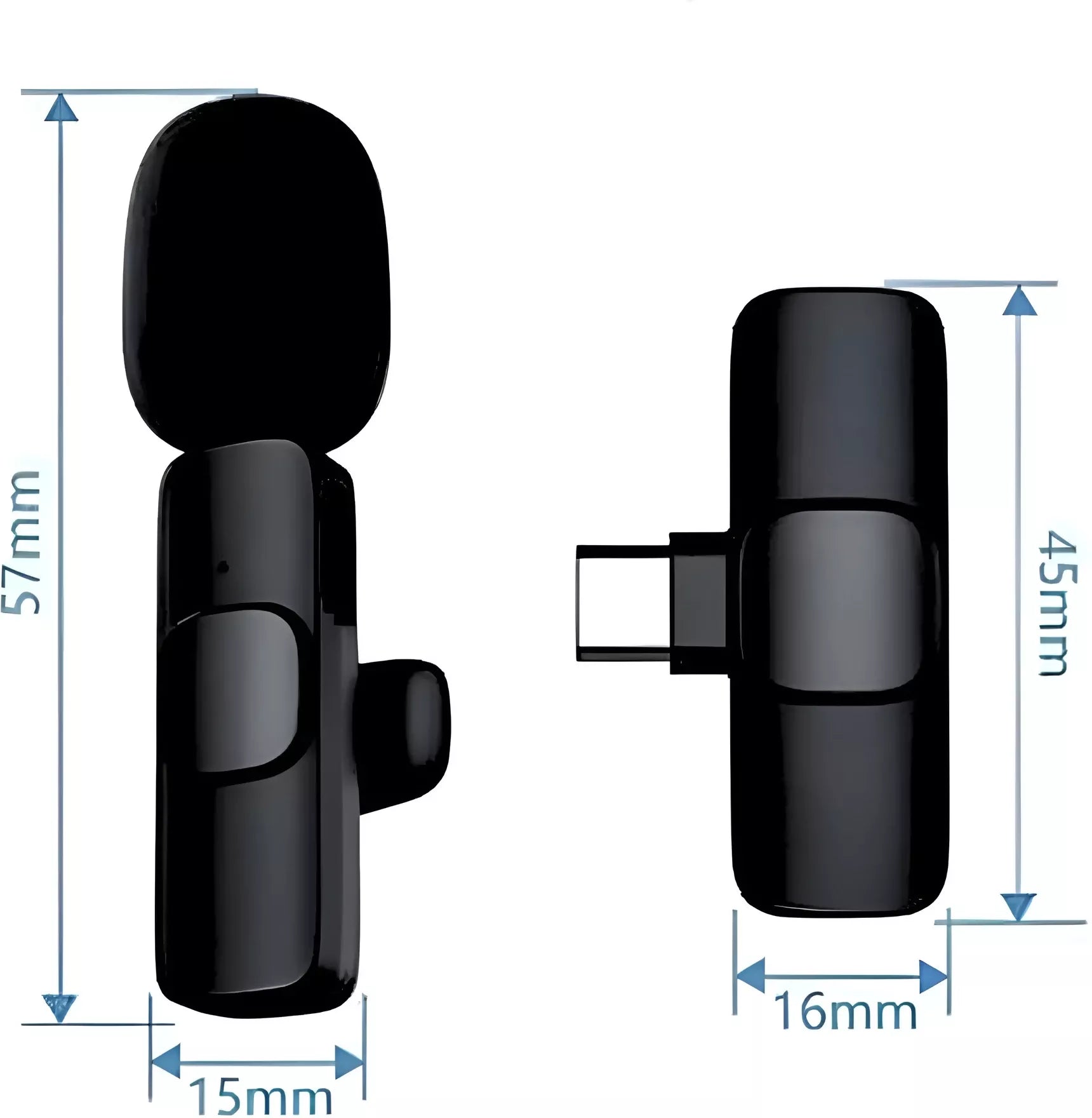 K8 Wireless Microphone with Lightning & Type-C Receiver, 20m Range, Plug & Play Clip-On Mic for iPhone & Android Dreams Gadgets