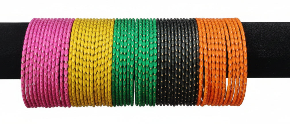 Jazz And Sizzle Multi-Color Set of 144 Bangles for Women and Girls Bangles