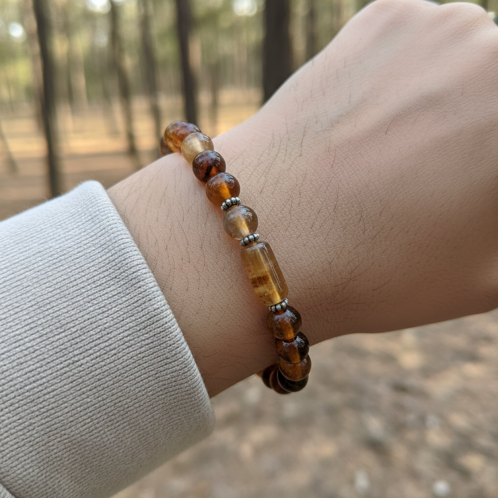 Pisces Rashi Bracelet (Meena Rashi-మీనా రాశి)– Semi Precious Gemstone Beaded Bracelet for Energy, Strength & Positivity