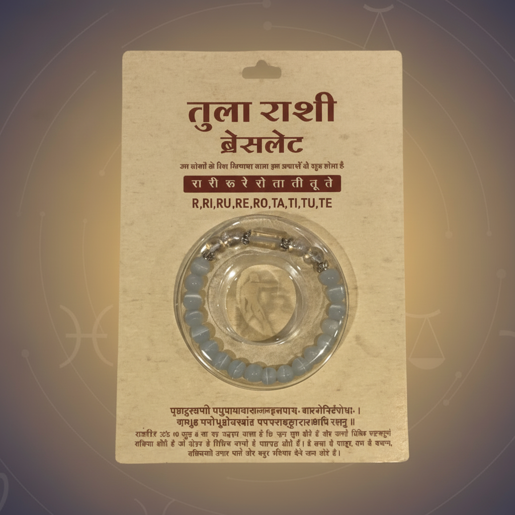 Libra Rashi Bracelet (Tula Rashi-తులా రాశి)– Semi Precious Gemstone Beaded Bracelet for Energy, Strength & Positivity