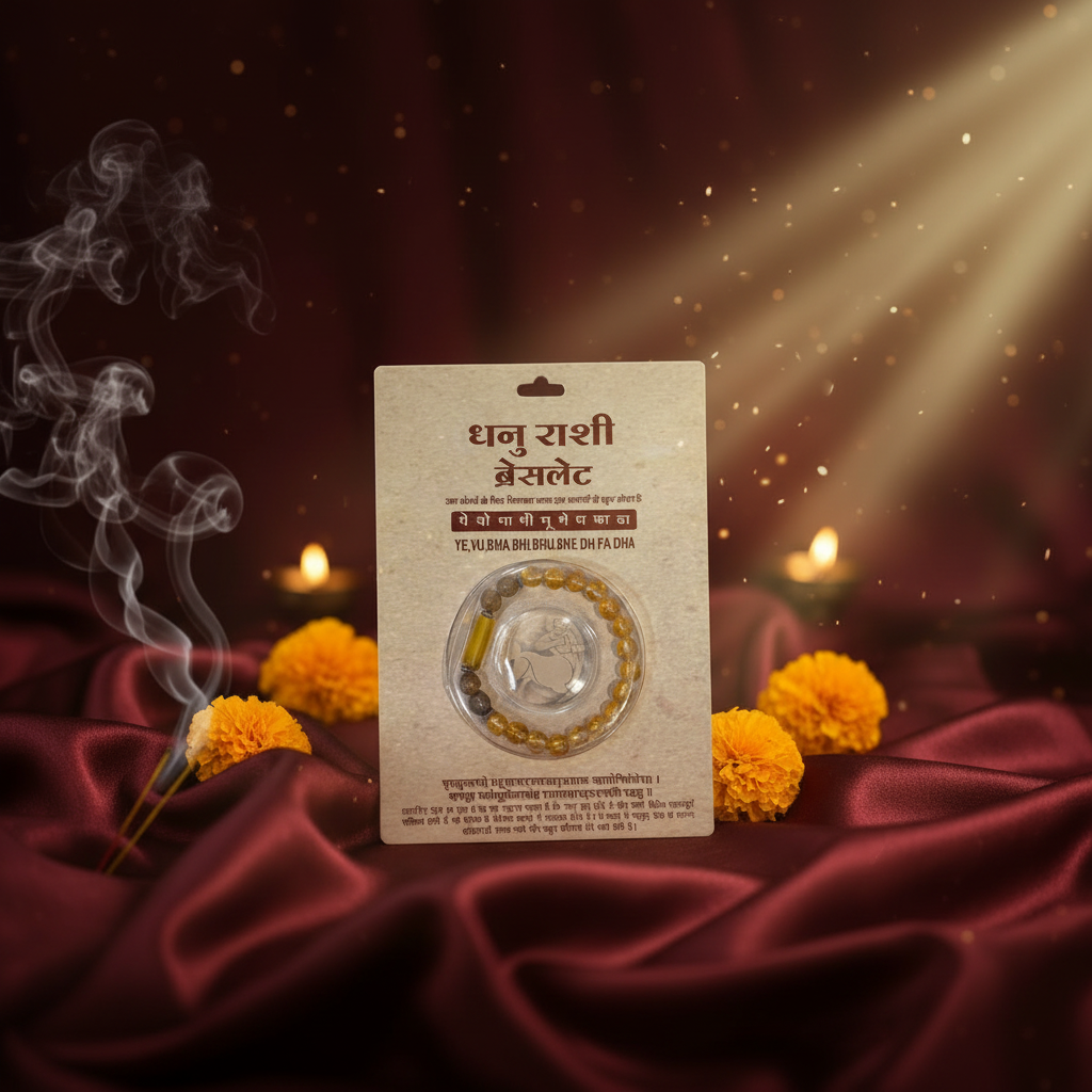 Sagittarius Rashi Bracelet (Dhanu Rashi-ధనుస్సు రాశి)– Semi Precious Gemstone Beaded Bracelet for Energy, Strength & Positivity