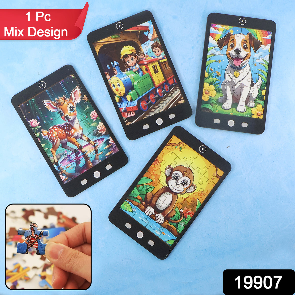 Kids Mini Cartoon Jigsaw Puzzle 1 Pc Mix Design