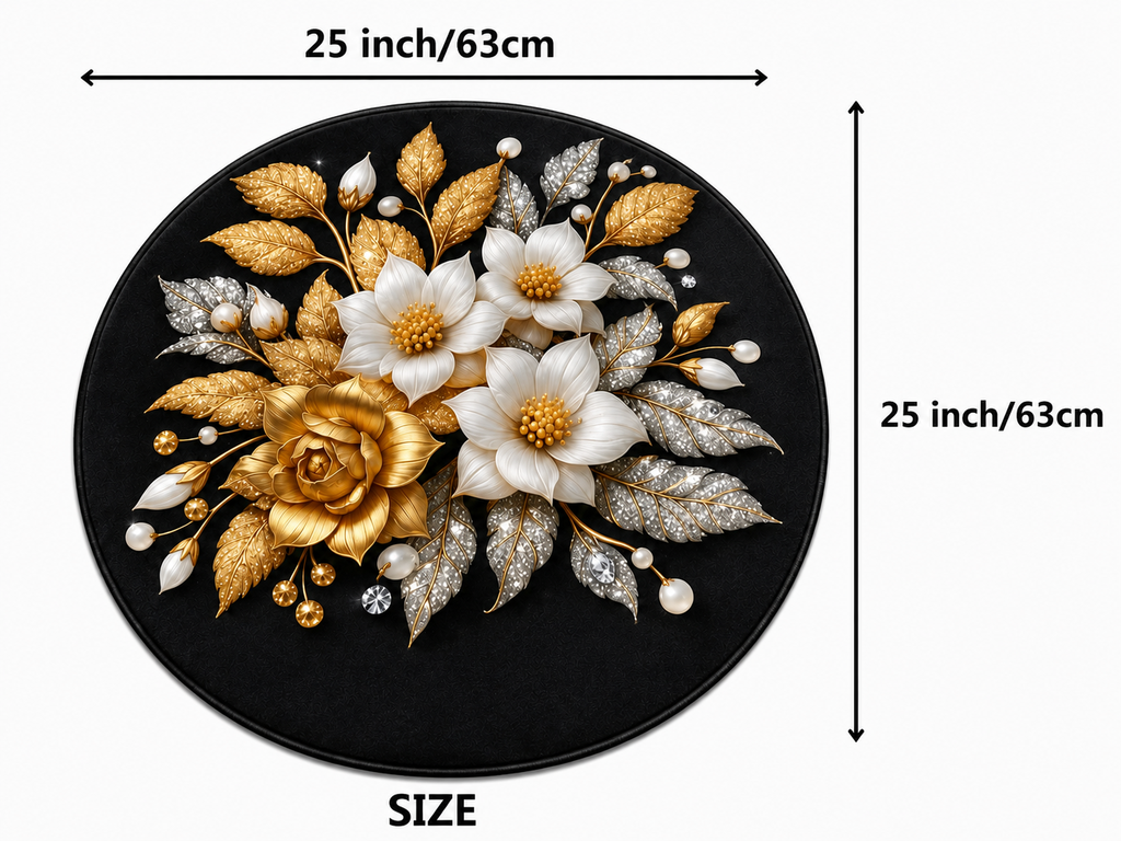 25X25 Inches Modern Decorative Door Mat | Water Absorbent Floor Mat for Living Room.