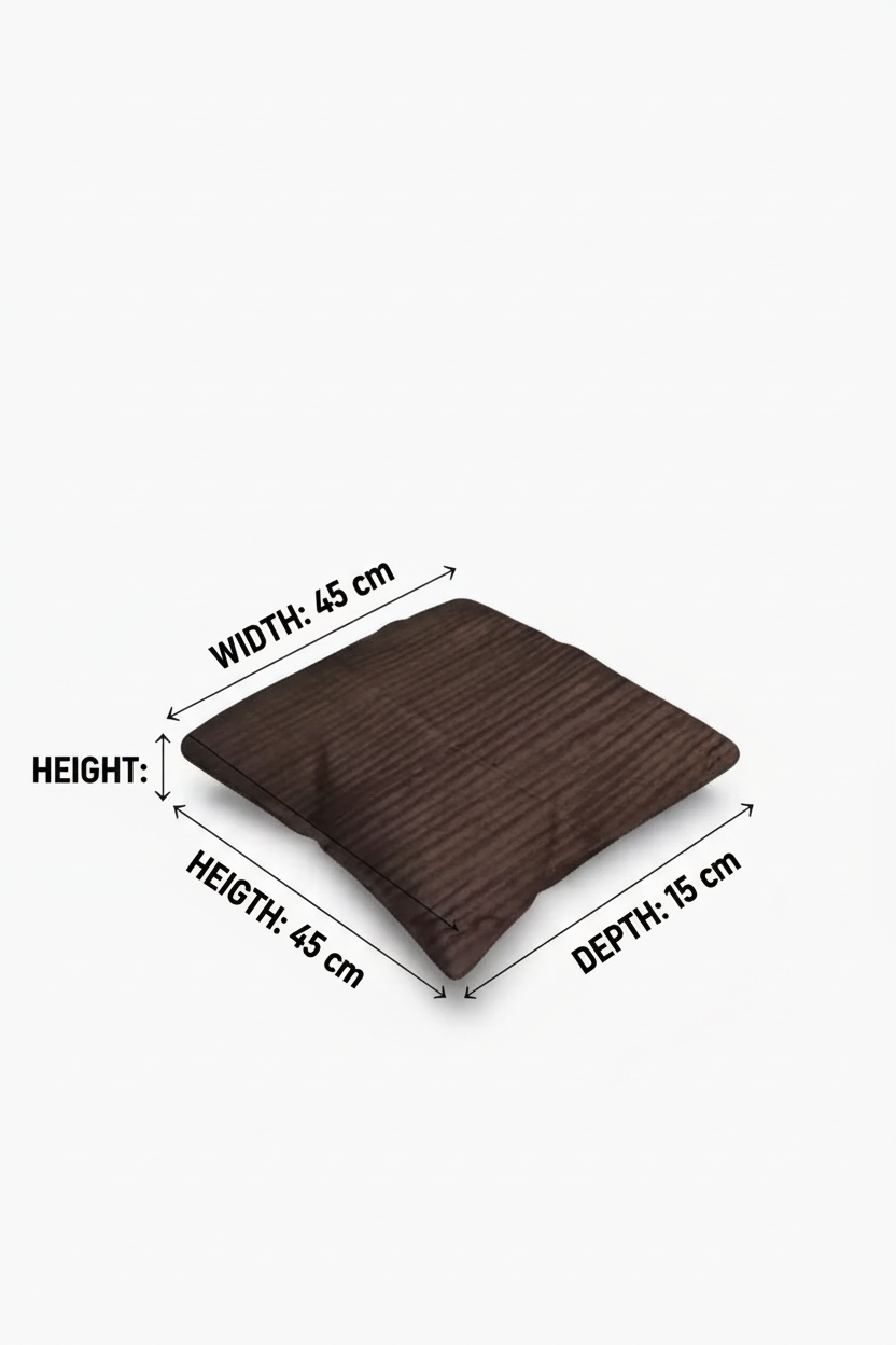 Polyester Plain Cushion Cover - 1 Pc (Brown) SUPER