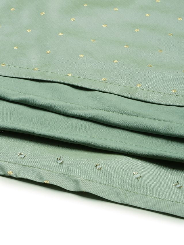 Bollywood Vogue Ready To Wear Green Art Silk Abaya Style Anarkali Suit