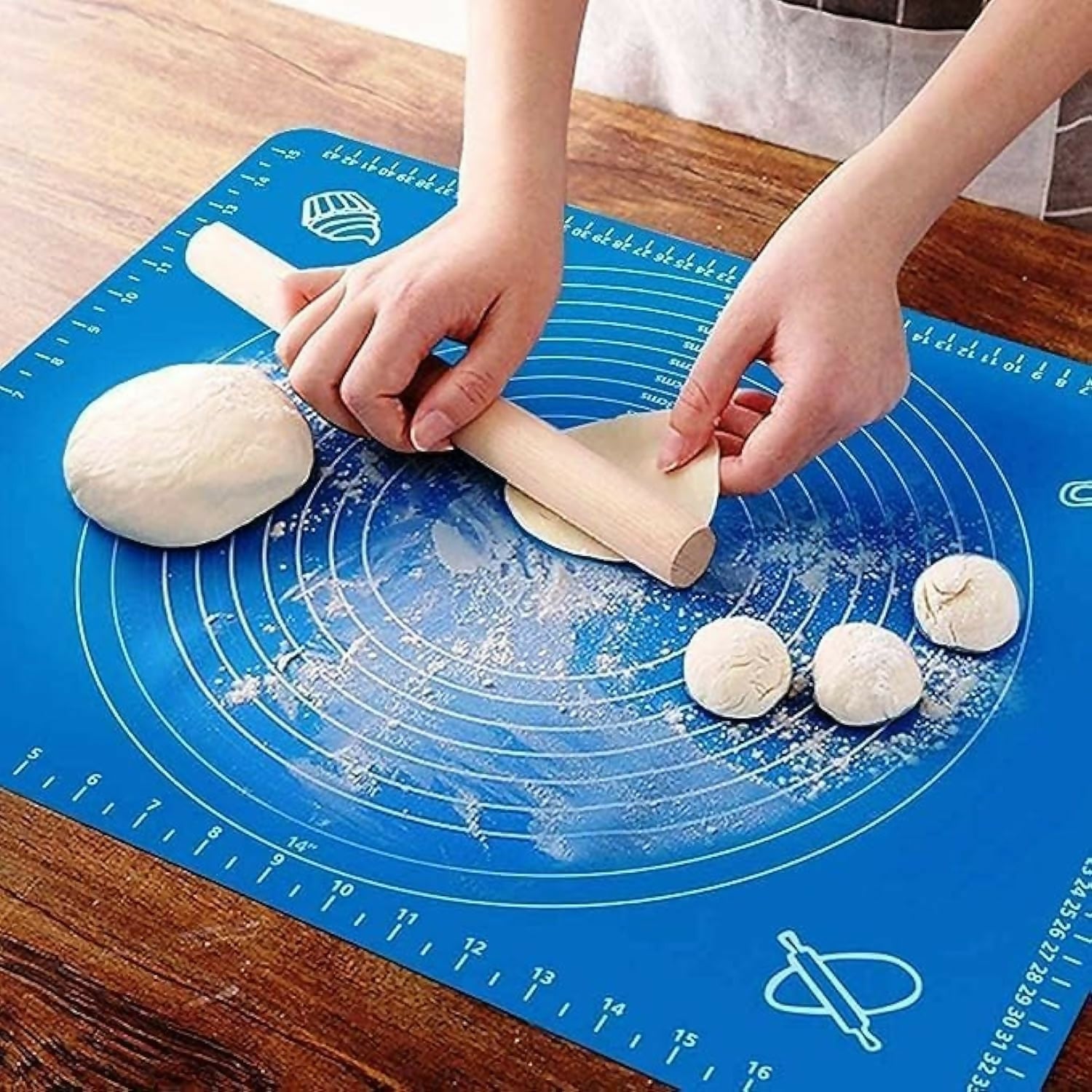 Silicone Baking & Kneading Mat Non-Stick Chapati/Roti Rolling Mat (50×40 cm)