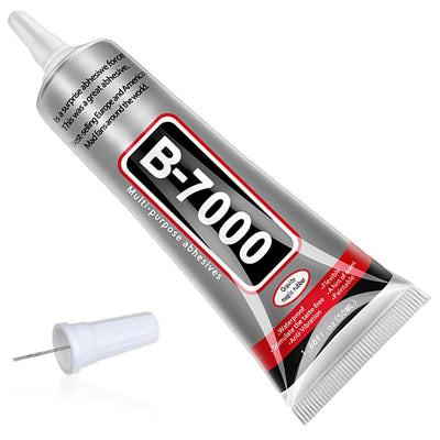 B7000 (50ML/1.68) fl.oz Multi-Purpose Glue - Strong Adhesive for Mobile Phones, Shoes, Jewelry, Clothes, Beads, Glass, Stones, Aari Work, Crafts, DIY Repairs - Bonds Fabric, Metal, Wood, and Plastic