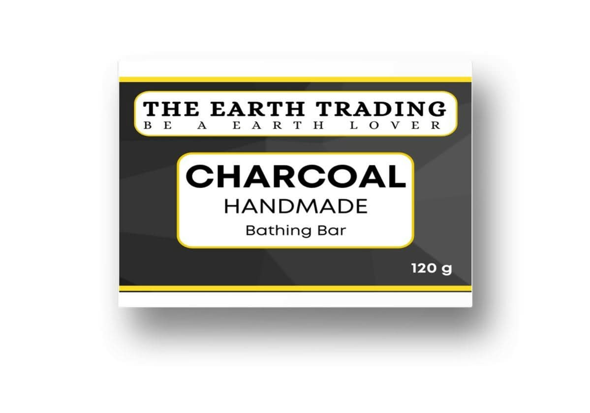 The Earth Trading Handmade Charcoal Soap for Bath (120g) The Earth Trading company