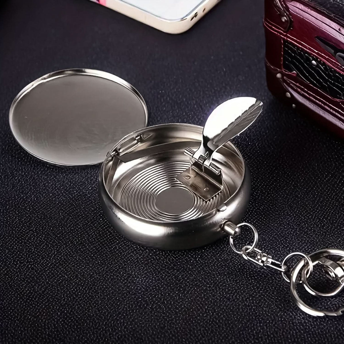 Mini Pocket Ss Ashtray With Keyring (1pc) HP DD