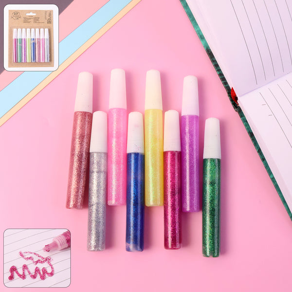 Diy Multi-color Glitter Craft Glue Pen Set (10ml 8 Pc)