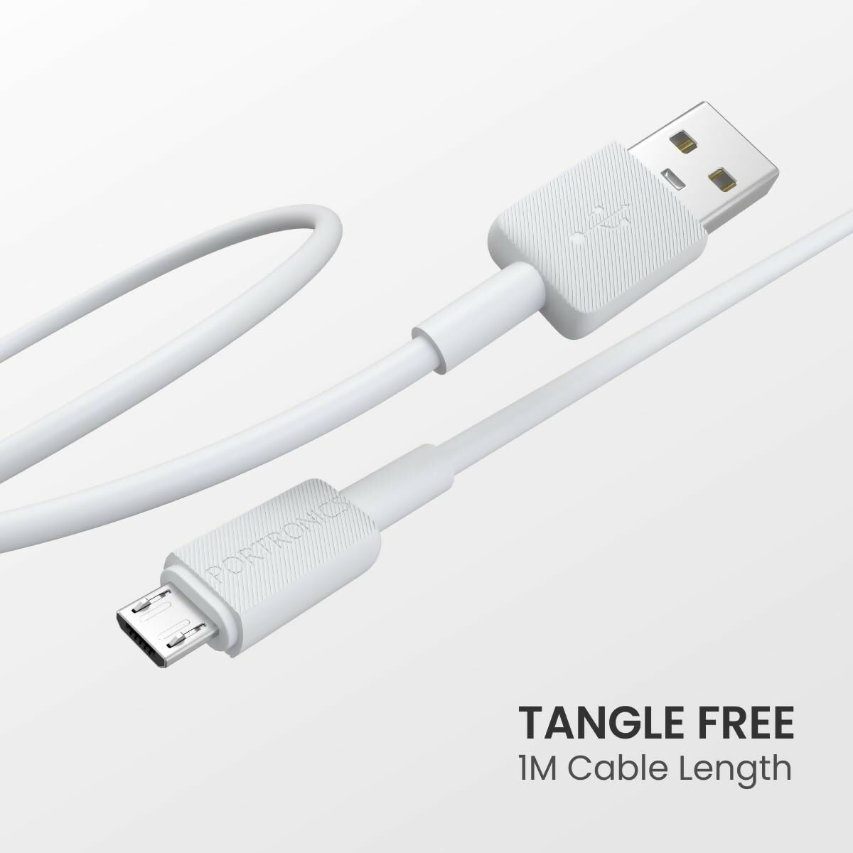 Portronics Konnect Link Micro USB Fast Charging Cable with 3.0A Output (White) Halfpe Deals
