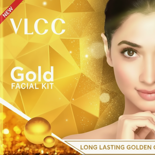 VLCC Gold Facial Kit. Bright & glowing skin - Parlour Glow (6 x 1.67 g) HalfPe - FW -TPT
