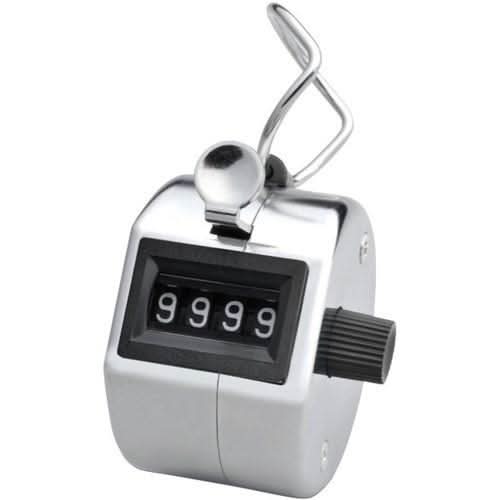 4 Digits Hand Held Tally Counter Numbers Clicker HP DD
