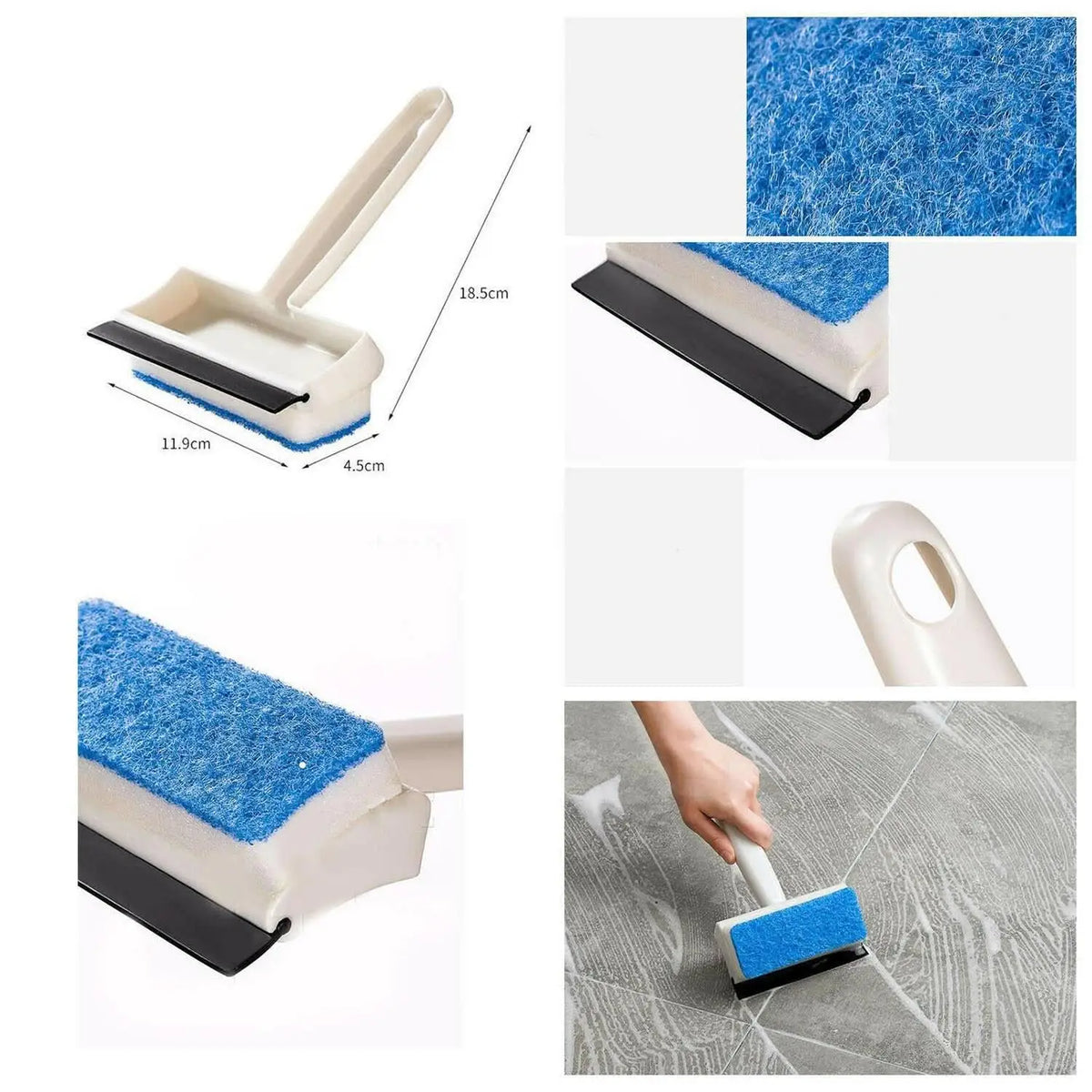 2-in-1 Glass Wiper & Cleaning Brush – Double-Sided Tool for Mirrors, Tiles, Windows & Pots. HP DD