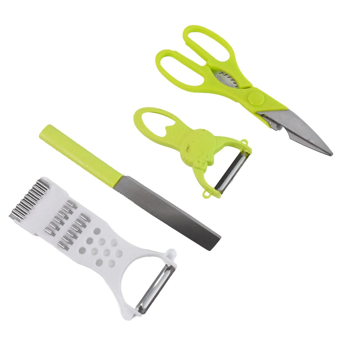 4-piece Kitchen Cutting Set Scissors Peeler Grater Slicer And Knife HP DD