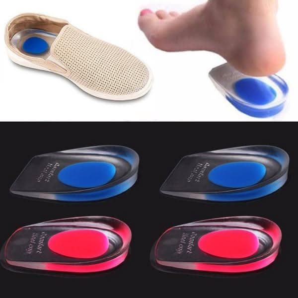 Gel Heel Cups Silicon Heel Pad For Heel Ankle Pain HP DD