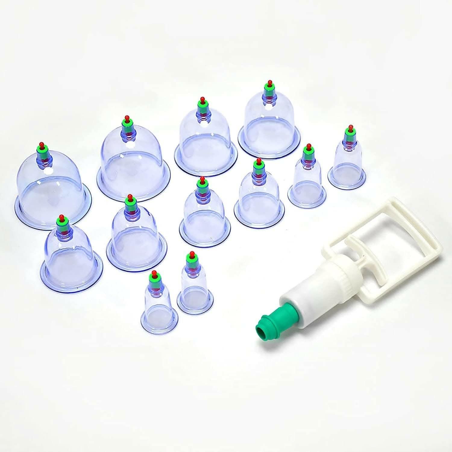 12 Pcs Massage Cans Cups Vacuum Cupping Therapy Kit - HalfPe