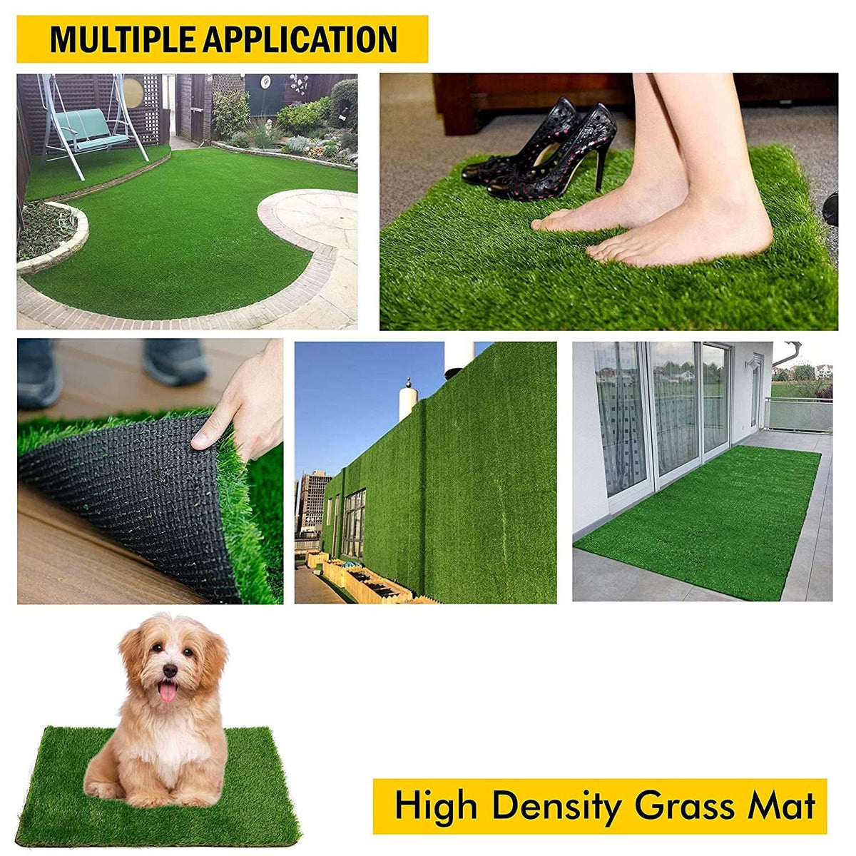Artificial Grass Mat for Balcony & Doormat – Soft Durable Turf Carpet (58x38 cm) HP DD