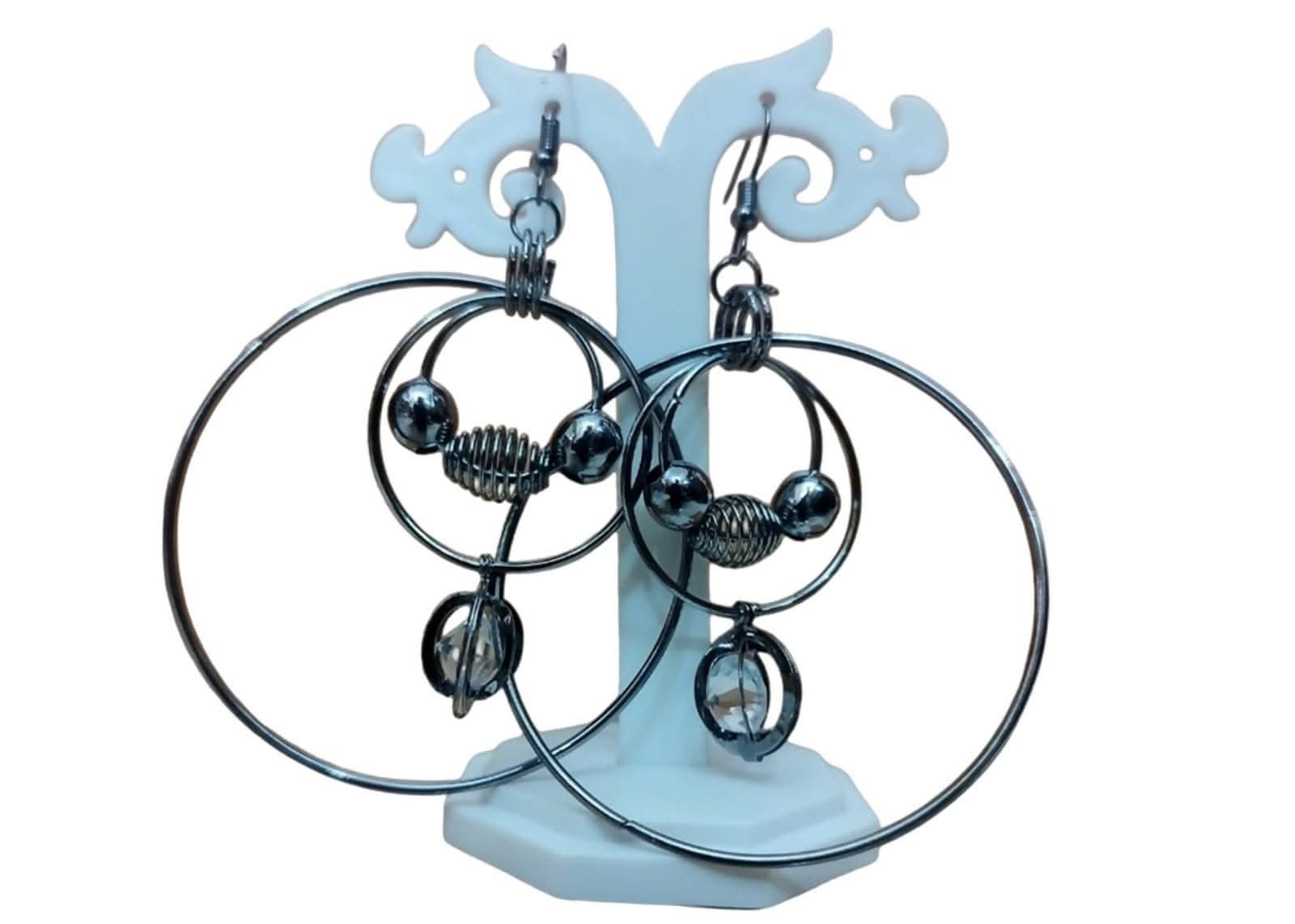 Trendy Black Metal Earrings for Women / Girls collectivezone