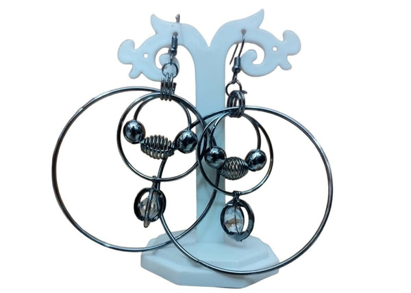 Trendy Black Metal Earrings for Women / Girls collectivezone