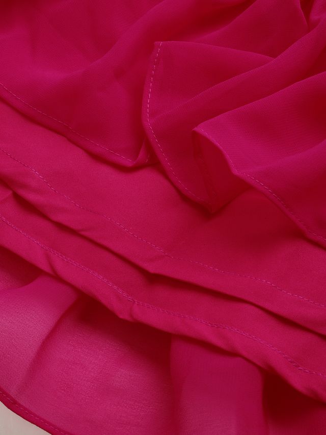 Bollywood Vogue Ready To Wear Dark Pink Embroidered Georgette Lehenga
