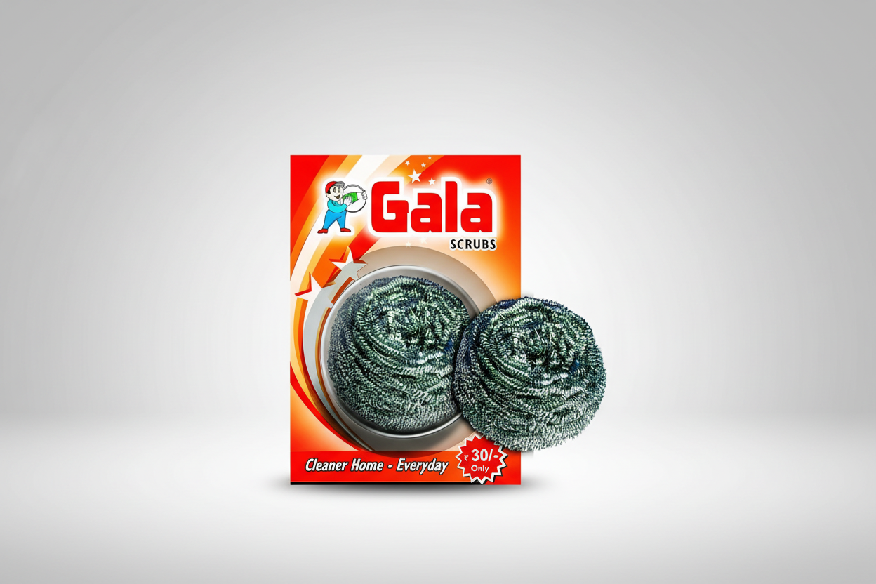 Gala Steel Scrubber Combo Set (Pack of 12) HalfPe - FW -TPT