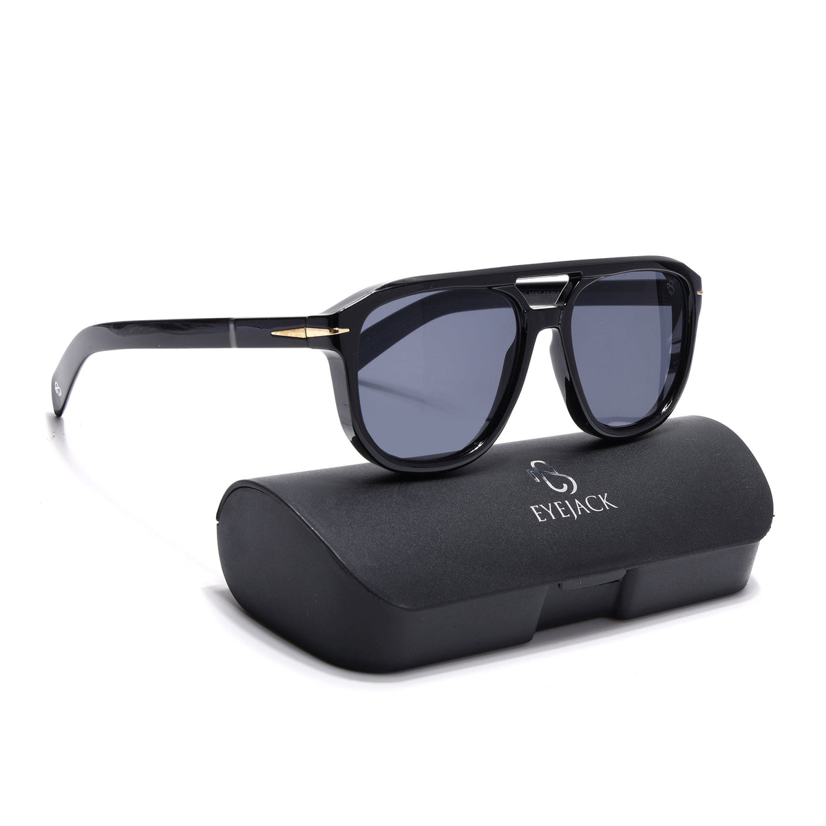 Eyejack Black Wayfarer Sunglasses for Men and Women - Style 2159 - with box packaging