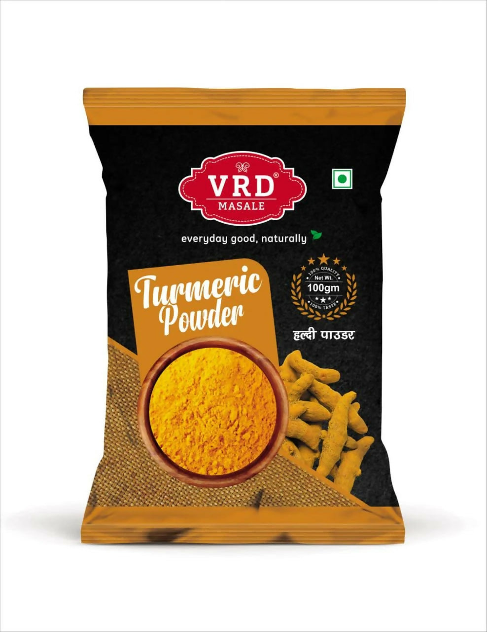 VRD Masale Turmeric Powder (Haldi), Pure & Natural Spice for Cooking and Wellness – 100g JPS PRODUCTS (ACHSA)