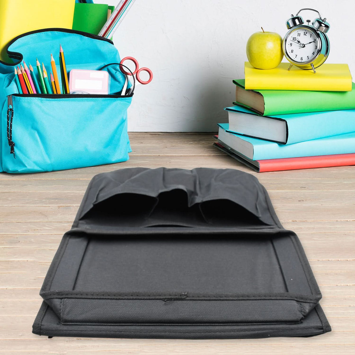 Black Sofa Armrest Hanging Storage Bag – Ideal for Magazines, iPad & Books HP DD