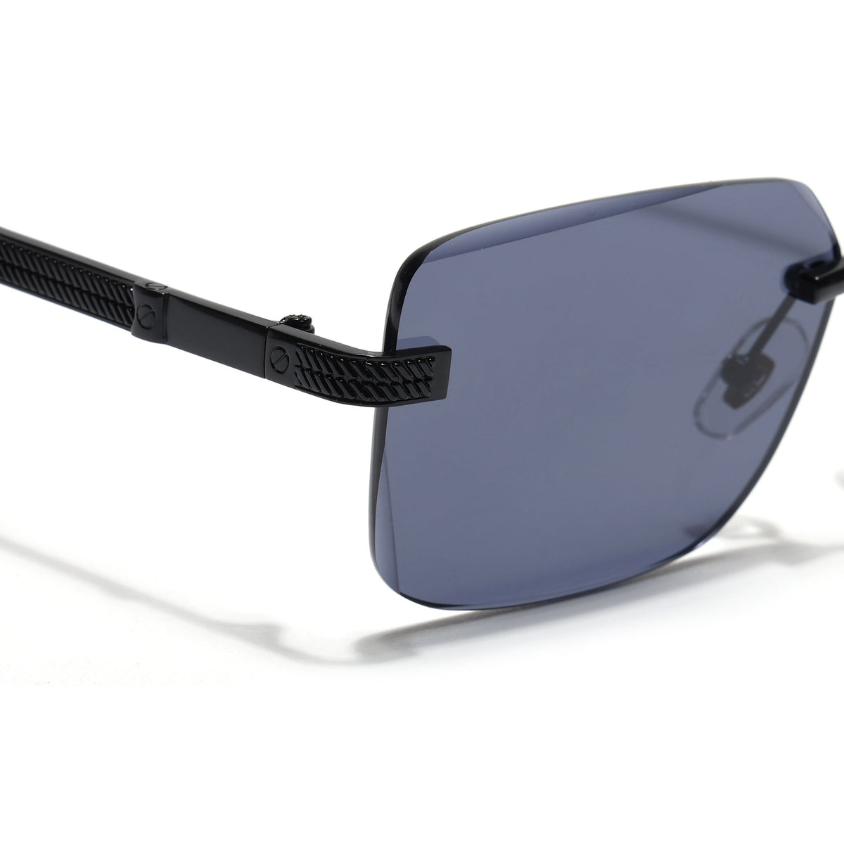 Essence Noble Black Rimless Sunglasses for Men and Women - view 4