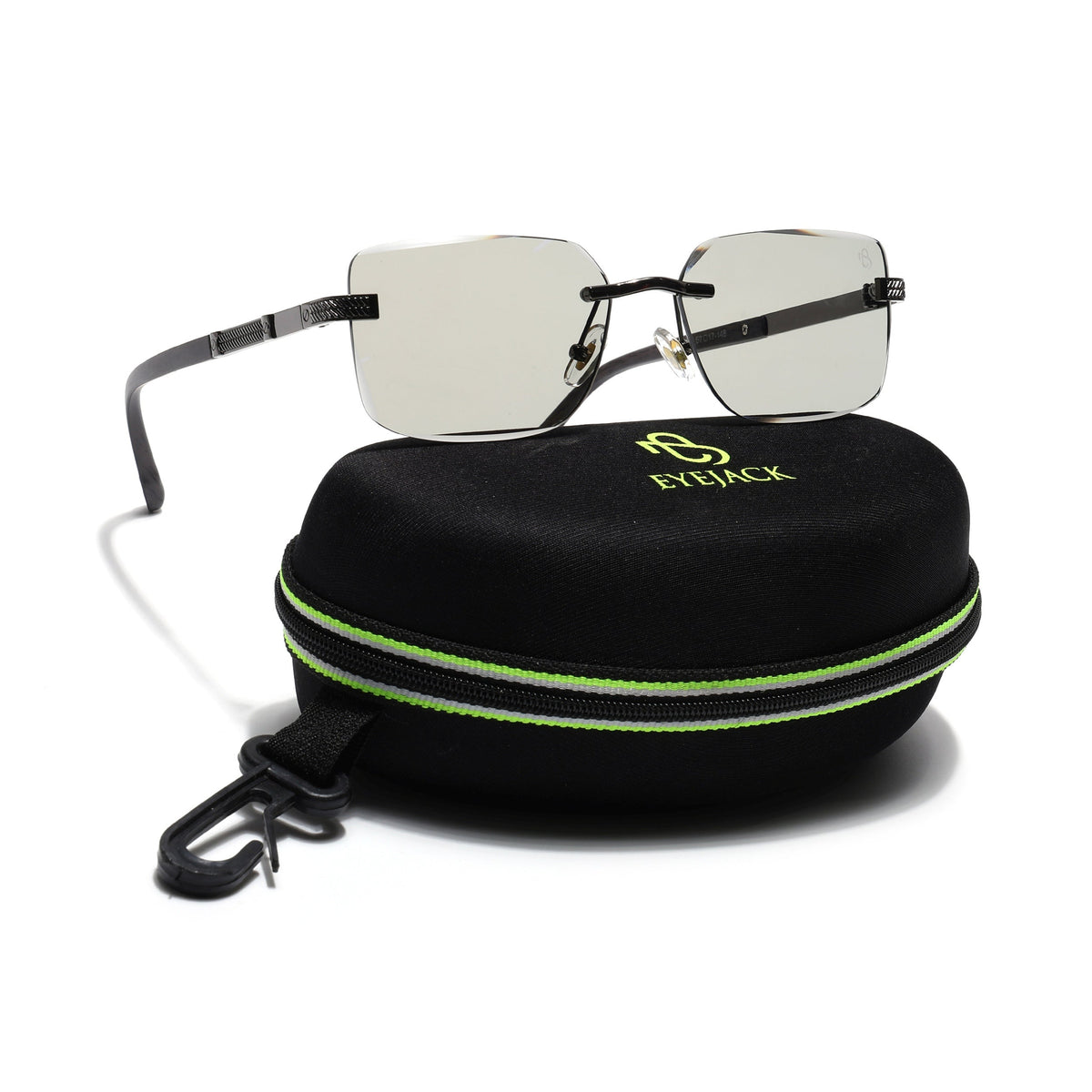 Essence Noble Grey Rimless Sunglasses for Men and Women - view 8