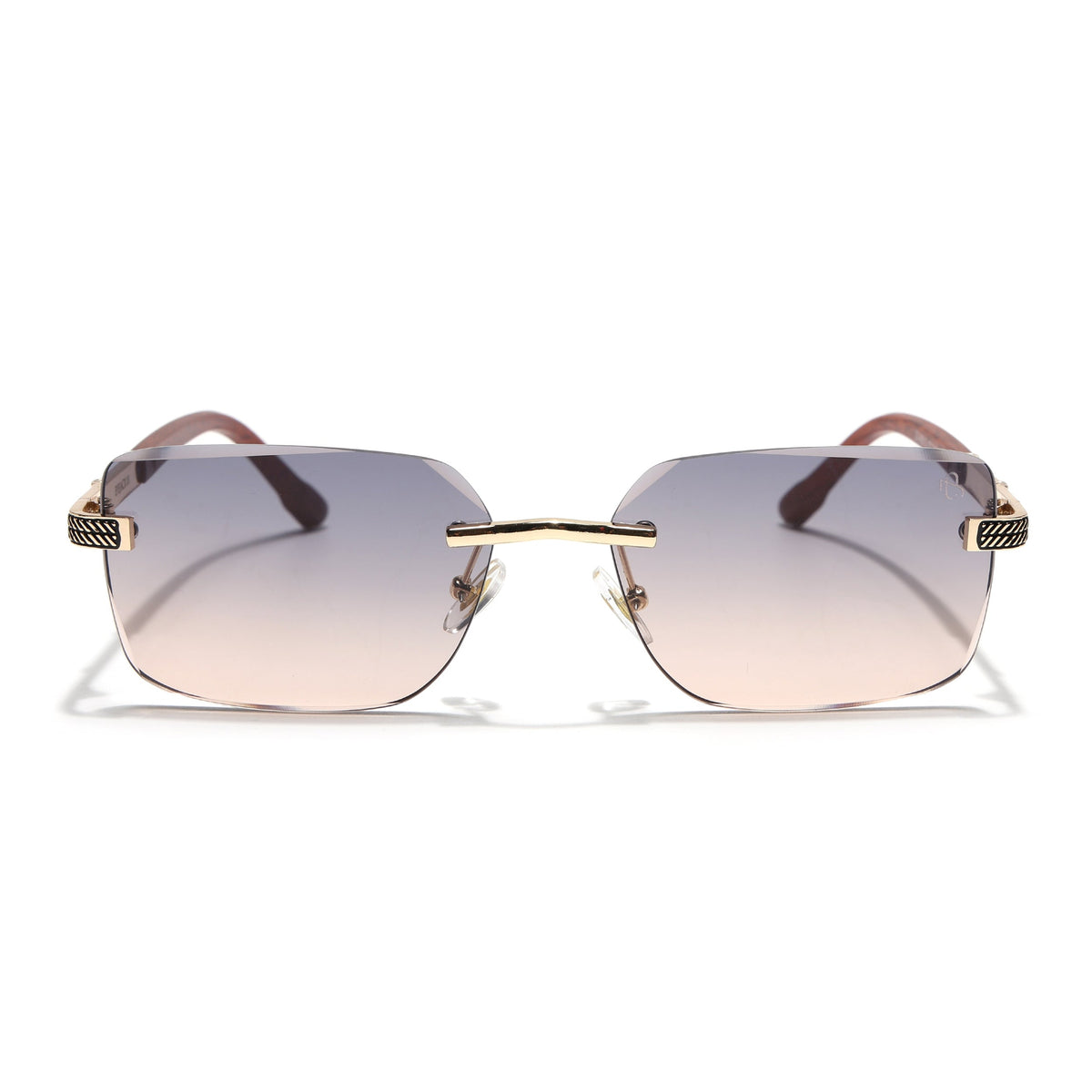 Essence Noble Golden Rimless Sunglasses for Men and Women - Style 2556 - view 5