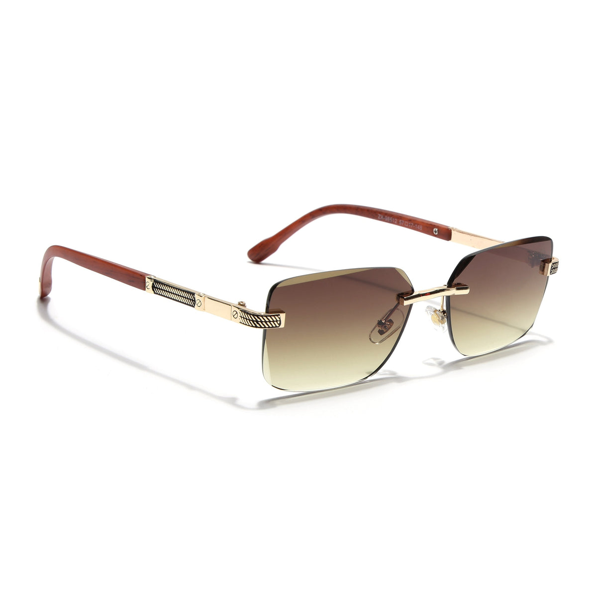 Essence Noble Golden Rimless Sunglasses for Men and Women - Style 2558 - view 2