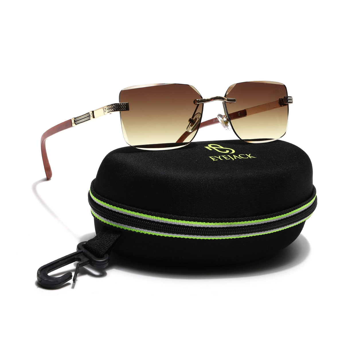 Essence Noble Golden Rimless Sunglasses for Men and Women - Style 2558 - view 8