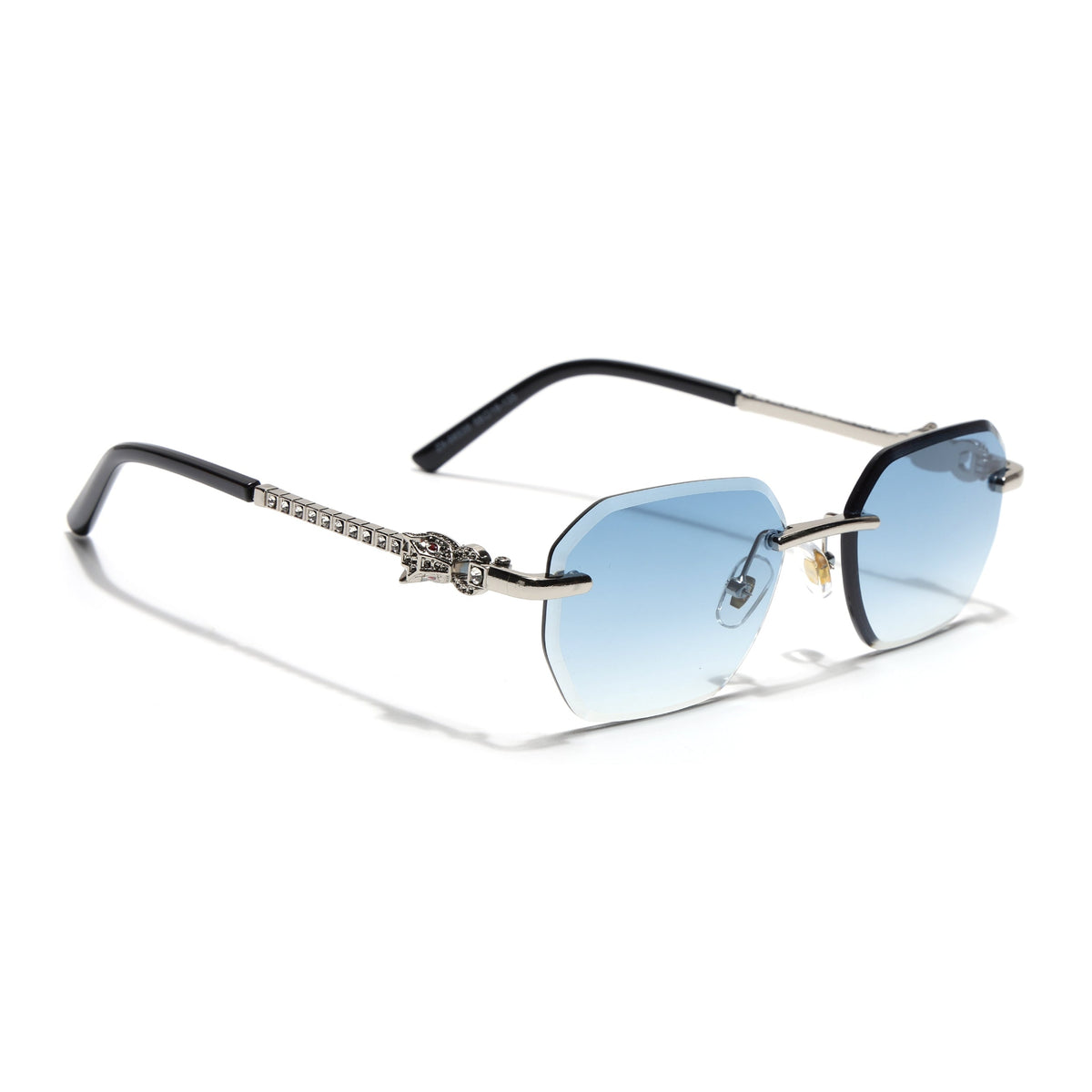 Essence Clarity Silver Rimless Sunglasses for Men and Women - view 2