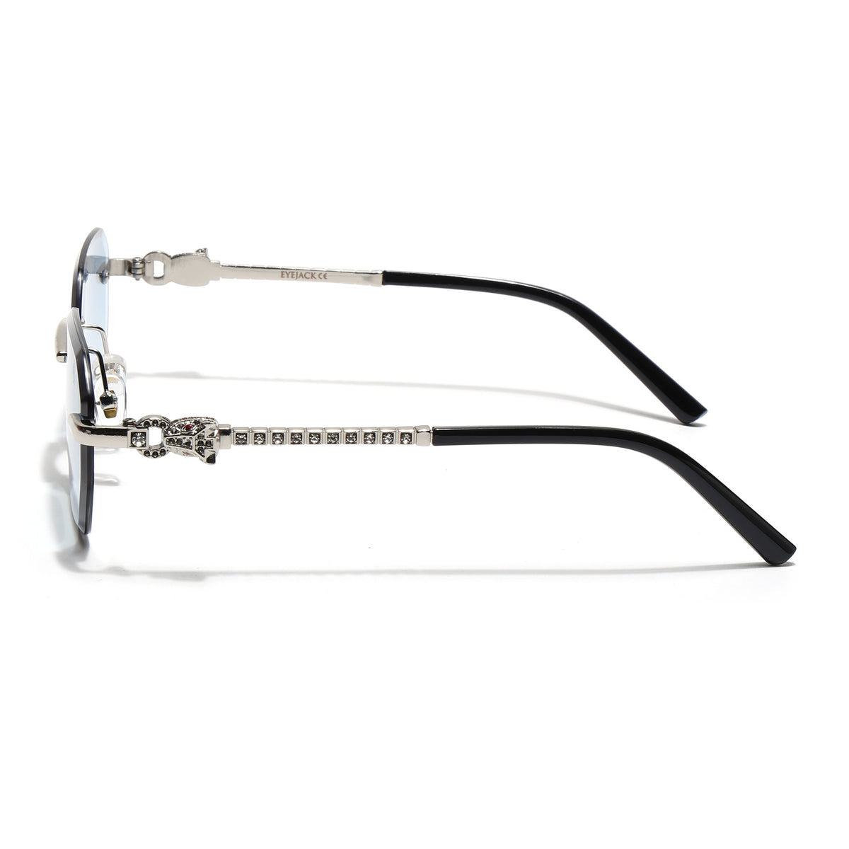 Essence Clarity Silver Rimless Sunglasses for Men and Women - view 9