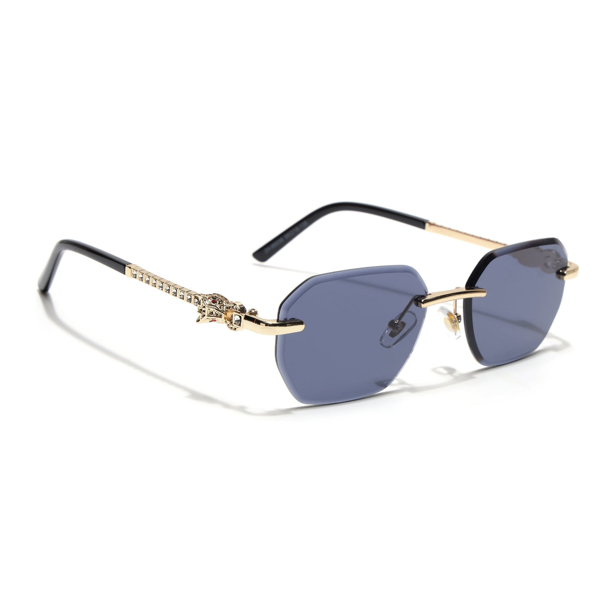 Essence Clarity Golden Rimless Sunglasses for Men and Women - Style 2527 - view 2