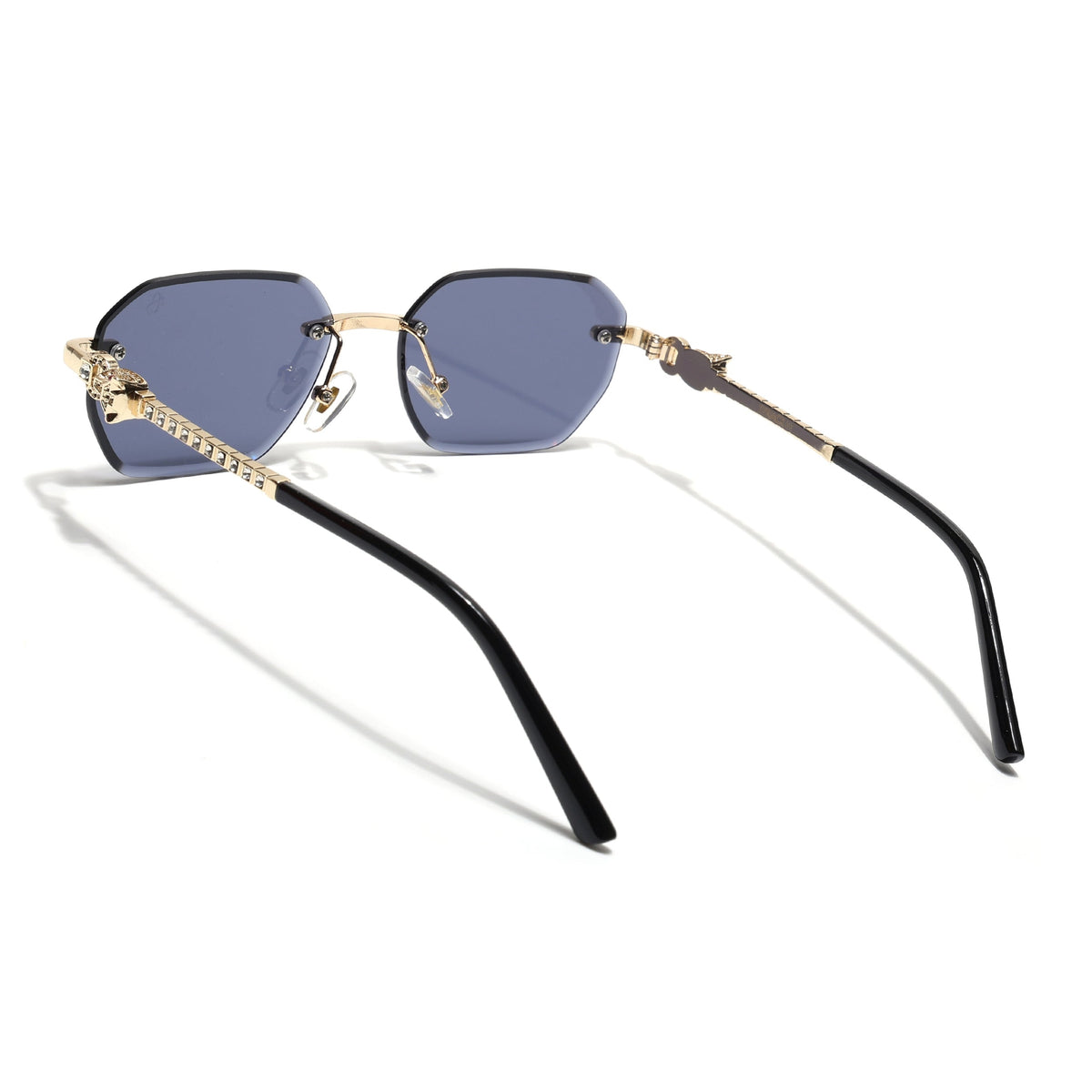 Essence Clarity Golden Rimless Sunglasses for Men and Women - Style 2527 - view 8