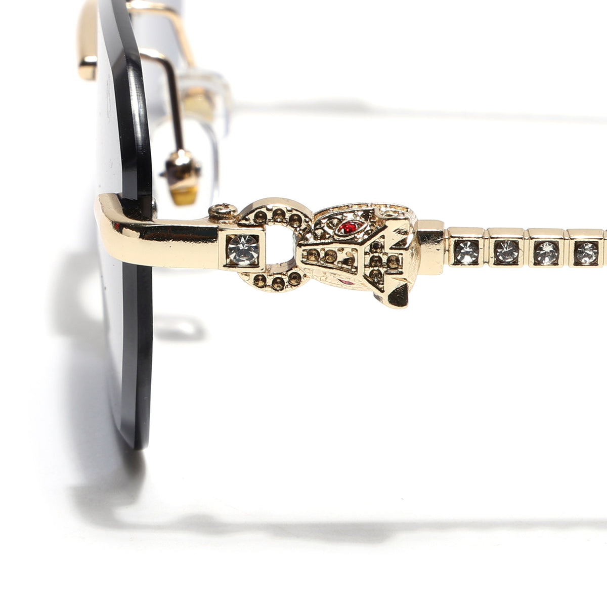 Essence Clarity Golden Rimless Sunglasses for Men and Women - Style 2527 - view 6