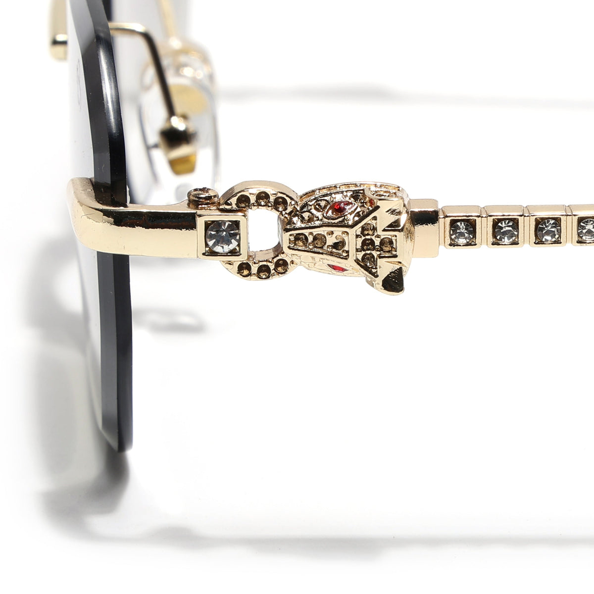 Essence Clarity Golden Rimless Sunglasses for Men and Women - Style 2528 - view 3