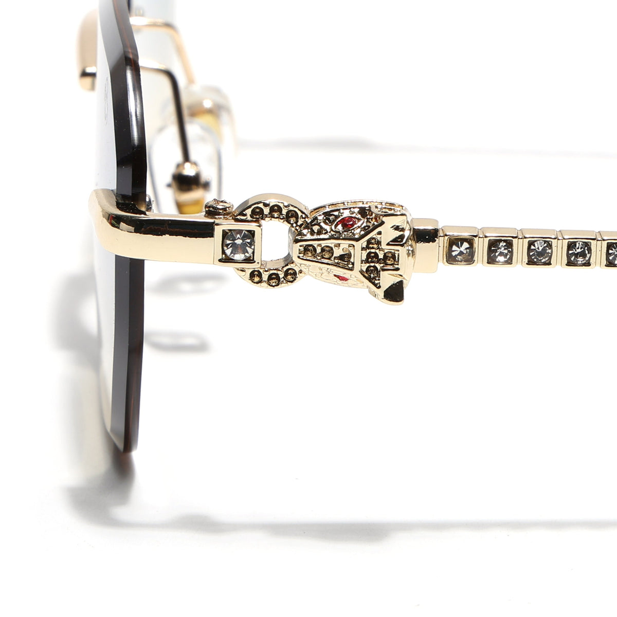 Essence Clarity Golden Rimless Sunglasses for Men and Women - Style 2529 - view 6