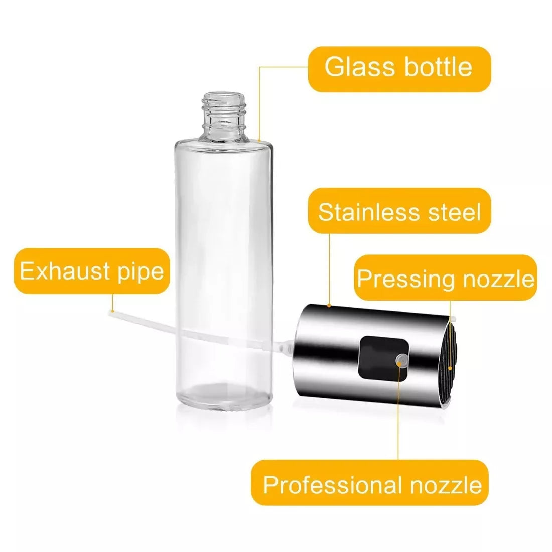 Oil Sprayer Dispenser Glass Bottle for Cooking & Multi-Use ABHI Mobiles
