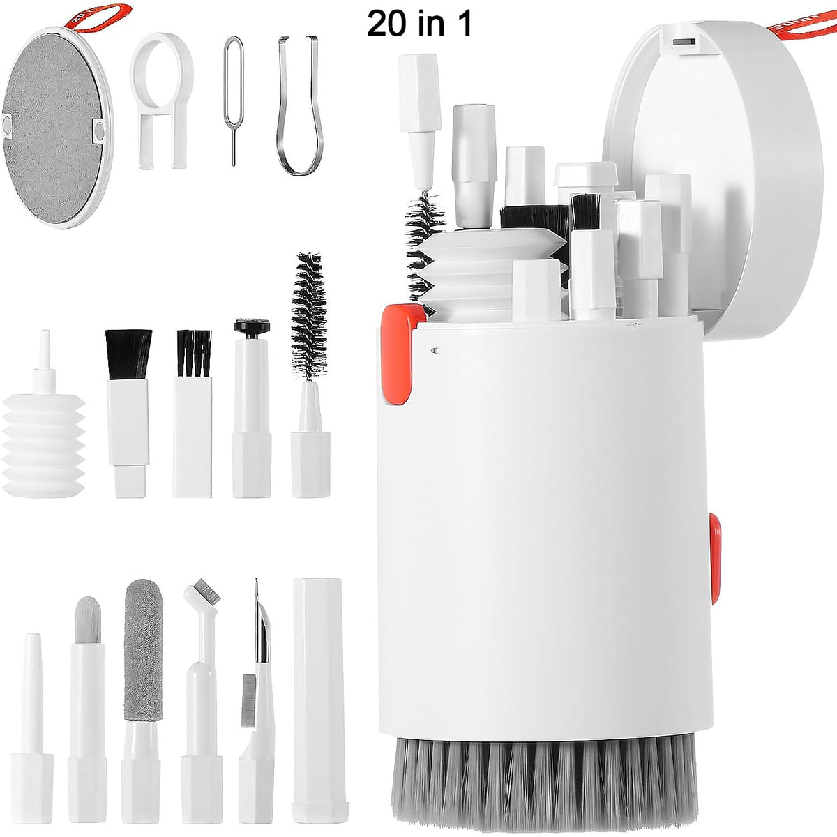Keyboard Cleaner Kit 20-in-1 Laptop Phone Screen Cleaning Kit Keyboard Cleaning Kit With Electronic Cleaning Brush Spray For Airpods Pro Ipad Iphone Pro Camera Computer Cleaning HP DD