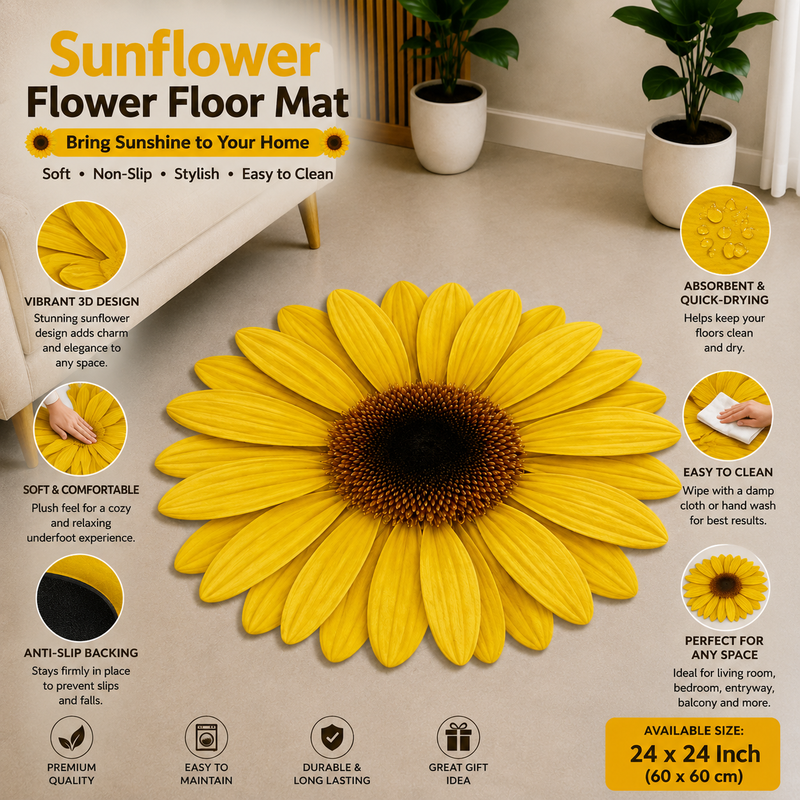 25X25 Inches Modern Decorative Door Mat | Water Absorbent Floor Mat for Living Room.