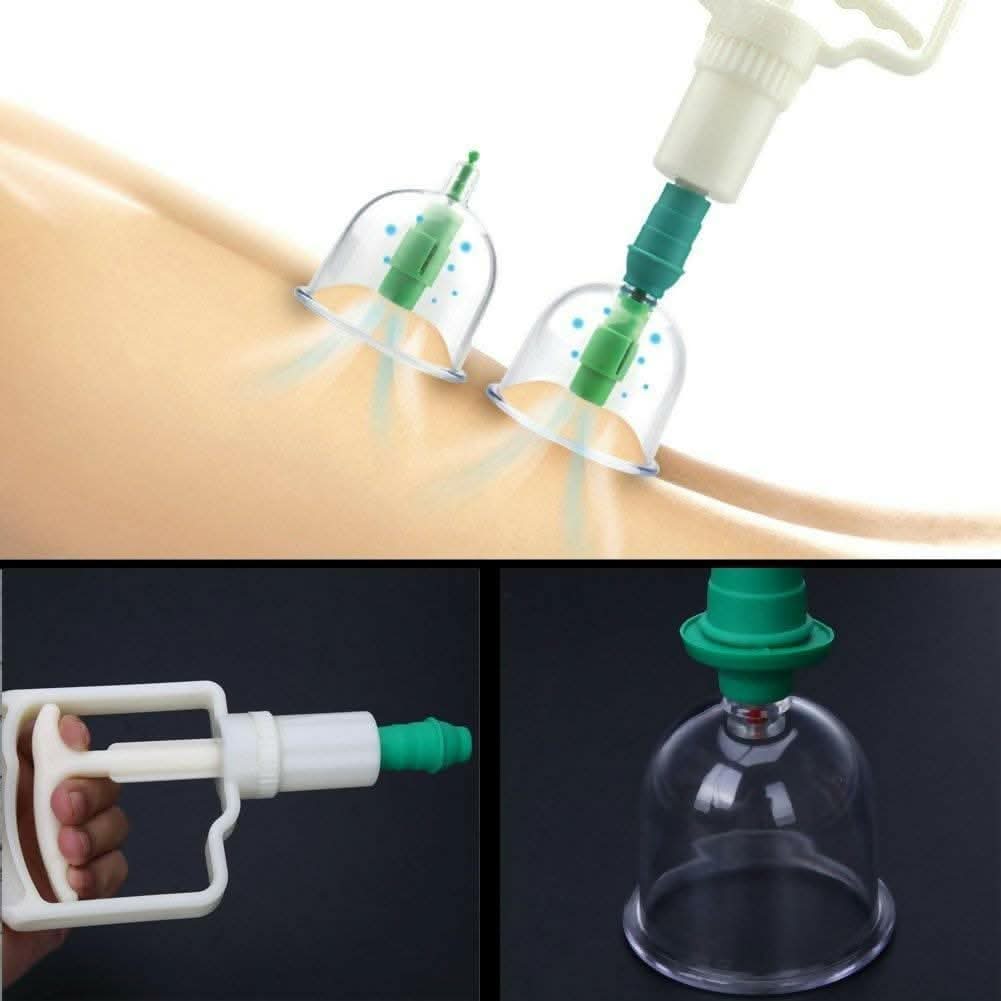 12 Pcs Massage Cans Cups Vacuum Cupping Therapy Kit - HalfPe