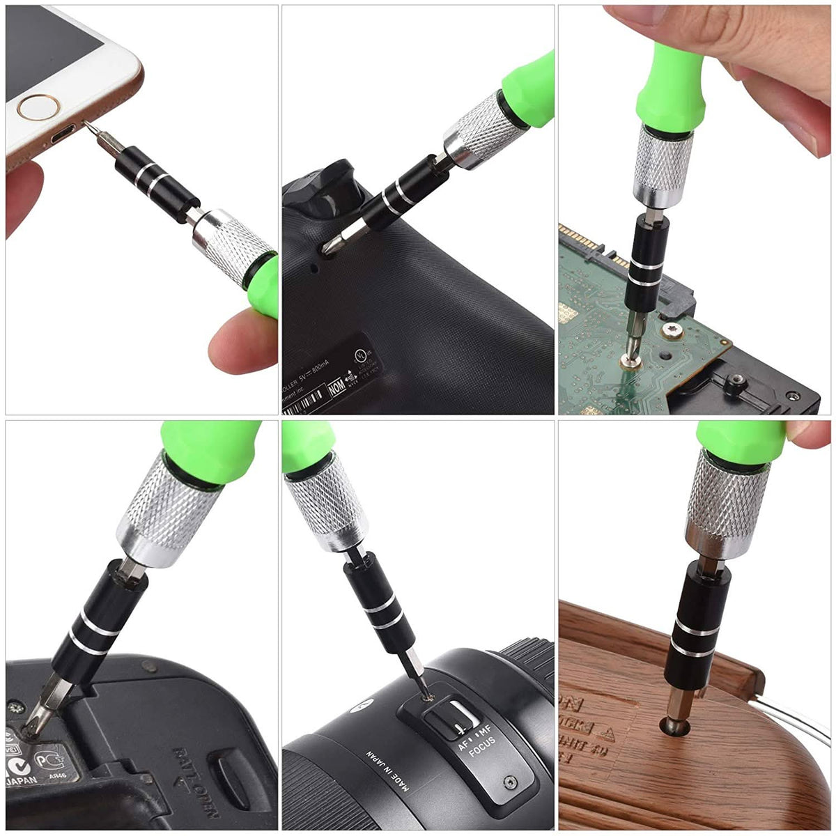 Mini Screwdriver Bit Set with Magnetic Extension Rod HP DD