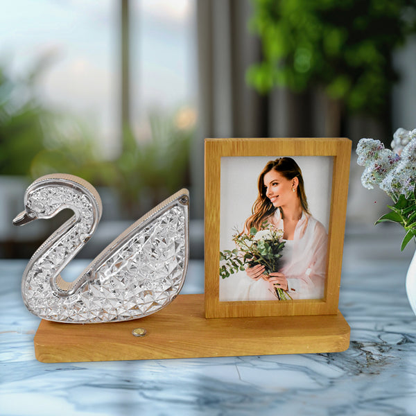 Duck Shape Cystal Led Lamp Photo Frame Night Lamp Wedding Gift Love Couple